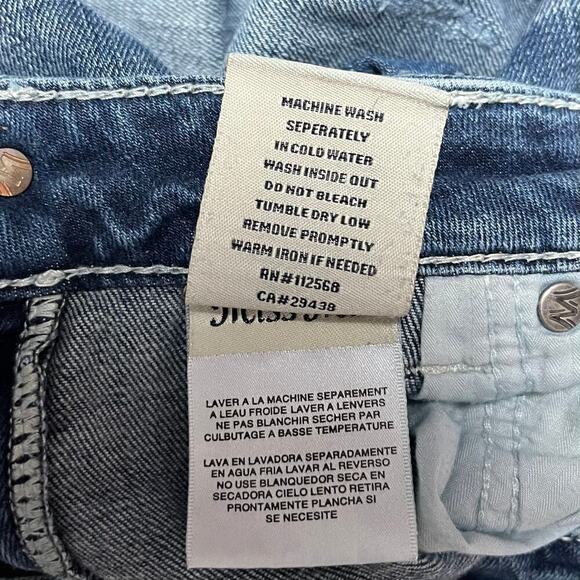 Miss Me Mid Rise Easy Bootcut Jeans Size 28 Blue Medium Wash Faded Embroidered - Picture 9 of 11